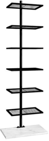 Bücherturm mit Metallrücken für Wohnzimmer, Zuhause, Büro und Arbeitszimmer, schwarz, 35 x 28 x 115 cm, platzsparende und unsichtbare Aufbewahrungslösung