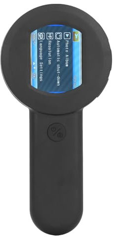 USB 2.0 Handheld Elektronische Lupe mit 8 LED-Leuchten, HD IPS Bildschirm, 12 Sprachen für Senioren, Münzen, Schmuck, Lesen, 1 Stunde Ladezeit