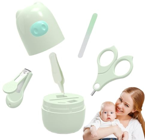 Samuliy Baby-Nagelknipser,Baby-Nagelknipser | Niedliche Cartoon-Tier-Baby-Fingernagelknipser | Baby-Nagelfeile und Pinzette mit Aufbewahrungsbox, Baby-Nagelknipser und Schere für Baby-Mutter
