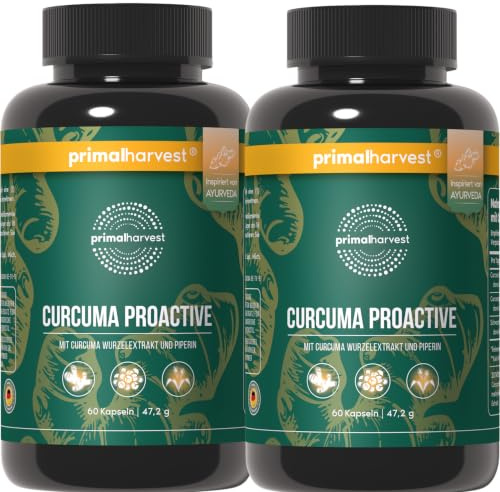 Primal Curcuma Proactive – Taglisches Supplement, glutenfrei, vegan