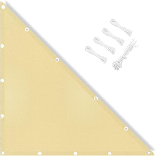 IOAOI Sun Shade Sail Waterproof, 3x4x5M Right Triangle Awning Canopy, 95% UV Block with Free Rope, Sunscreen Awning Canopy for Outdoor, Garden, Patio, Yard, Lawn, Pergola, Carport-Beige