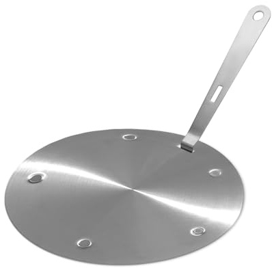 BigKing Placa de difusión de calor 24 cm, adaptador de inducción, disco convertidor de placa de cocción de inducción con asa extraíble aislante (20 cm)