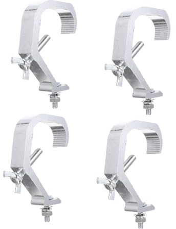 4pcs Aluminum Alloy Stage Light Clamp Hook for Truss, Silver