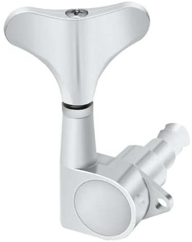 LIGIGWASH Bass Gitarren Tuner Rl Langebige Gitarren Mechaniken aus Präzise Bass Saitenstimmer Einfache Installation Ersatz Silberfarben