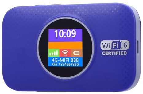 Garsent Router WiFi Mobile 4G LTE con Slot per Scheda SIM per Viaggi Globali, Dispositivo Hotspot Portatile da 300 Mbps, Mini Modem Internet Wireless per Campeggio, Case Vacanze (PURPLE)