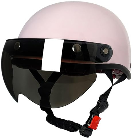Caschi Jet E Demi-Jet Retrò Aperto Casco De Moto Vintage Casco Mezzo Scodella DOTECE Omologato Con Occhiali Caschi Cromwell Pr Adulti Uomini Donne Elmetto Quattro Stagioni H,XL:61-62CM