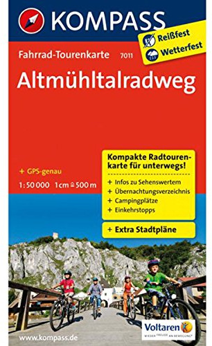 Fahrrad-Tourenkarte Altmühltalradweg: Fahrrad-Tourenkarte. GPS-genau. 1:50000. (KOMPASS-Fahrrad-Tourenkarten, Band 7011)