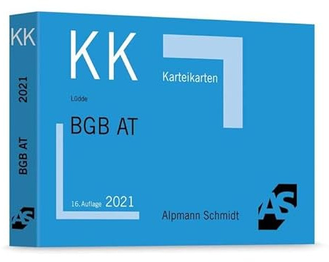 Karteikarten BGB Allgemeiner Teil (Karteikarten Zivilrecht)