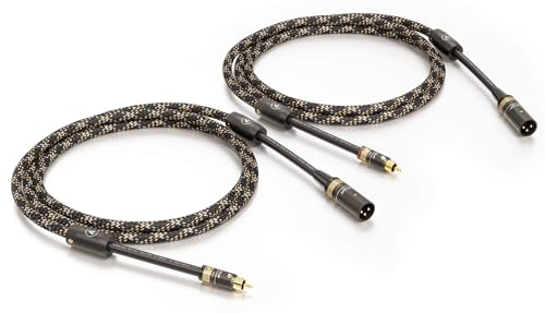 VIABLUE SALE/ALTE SERIE/ABVERKAUF NF-S1 SILVER QUATTRO Cinch-XLR-Kabel Männlich * Analog/NF * Audiokabel * PAIR * 1 Paar * 4-fach Abschirmung * T6s Cinch-/XLR-M-Stecker * 100 cm * 1.0 m