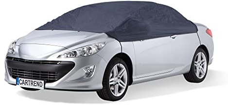 Cartrend 70339 Half car cover New Generation, weatherproof, size M, polyester blue, for VW Golf and similar models