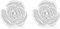 Tuscany Silver Women's Sterling Silver Rose Stud Earrings