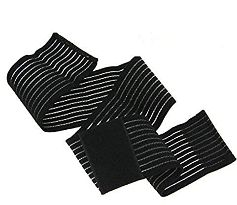 BXT A Pair (2 Pieces) Elastic Breathable Wrap Ankle Support Brace Compression Knee Elbow Wrist Ankle Hand Support Wrap Sports Bandage Strap with Hook & Loop Fastener Straps