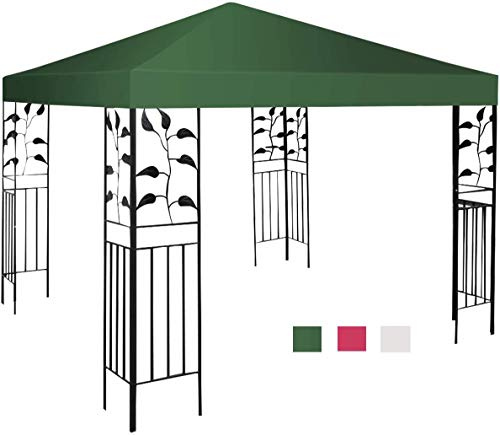 RELAX4LIFE Techo de Repuesto para Cenador 3x3M, Cubierta de Repuesto para Cenador con Buen Ventilación y Protección Solar, Techo de Recambio para Pergolas, Carpas y Pabellón, Verde