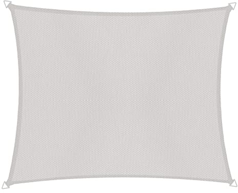Windhager Sun Sail Cannes | Hellgrau | rechteckig | beschichtetes Polyester-Gewebe | 3 x 4 m, 180 g/m² | Sonnenschutz Terrasse | UV- und witterungsbeständig | Wind- und wasserabweisend