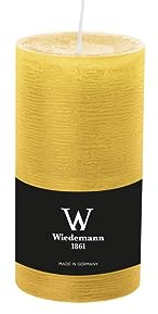 Wiedemann Marble Rustik Kerzen, Stumpenkerzen, Dotter Gelb 130 x Ø 68 mm