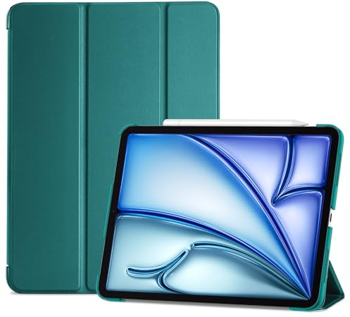 ProCase Hülle iPad Air 11 Zoll M4/M3/M2 / 10,9 Zoll 4./5.Gen Smaragd | Passend für Apple-Stift, magnetische Auto Sleep/Wake, dünnes leichtes Design