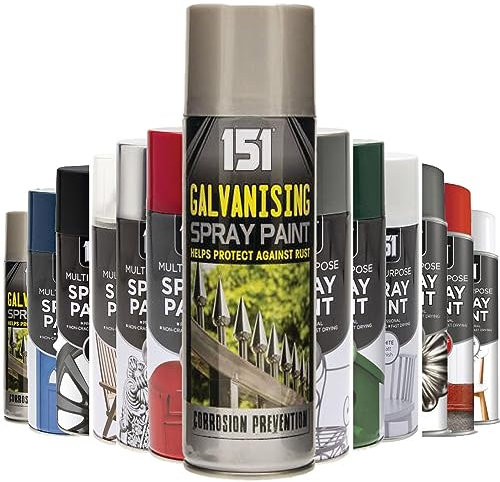 Classic Signature - 1x Multi Purpose Spray Paint 400ml for Metal, Wood, Plastic, Walls - Aerosol Spray with Perfect Finish (Pack 1, Galvanised)