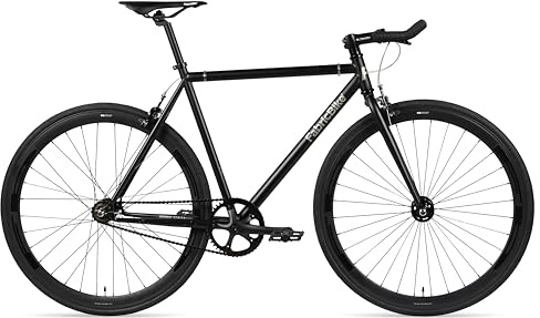 FabricBike Original - Single Speed Fixie Bike, 28 Zoll, Fixed Gear, Singlespeed Fahrrad Retro, Fixie-Räder, Hi-Ten Stahlrahmen, 10,45 kg (Größe M). (Fully Matte Black, M-53cm)