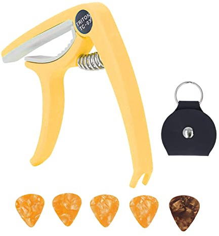 Gitarren Kapodaster , Gitarren Kapodaster Set , Schnellspanner , einfach zu bedienen f?¡ì1r Banjo f?¡ì1r Mandoline(Gelb) , E Gitarren Zubeh?r