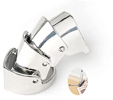 Uarein Hollow Knuckle Joint Finger Activity Ring.Silver Double Loop Rings Gothic Hinged Rings Punk Jewelry Halloween Gifts for Women (Silver1)