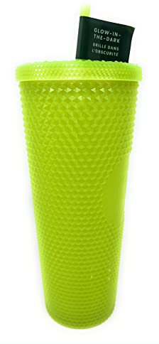 Starbucks 24 once doppia parete bagliore nel buio nero chiaro UV melma verde freddo tazza Tumbler
