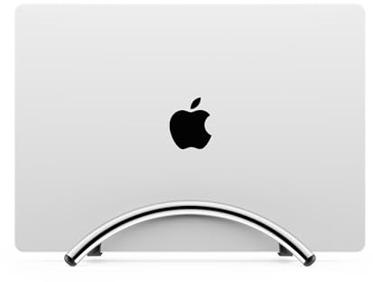 Twelve South BookArc Flex Vertical Laptop Stand – Space-Saving MacBook Stand, Adjustable Laptop Holder for Desk, Single Slot Dock for Monitor Display, Non-Slip, Upright Storage, Chrome