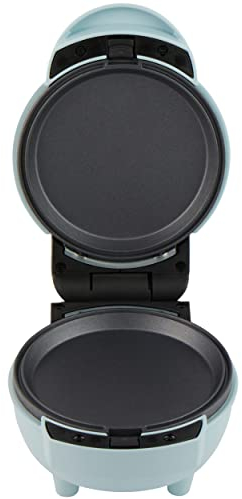 Petra 3-in-1 Party-Leckerei-Maker - Mini Snackkocher, 3 x Antihaft-abnehmbare 11,8 cm Platten, ca 3 Minuten Vorheizen, kompaktes Waffeleisen, Donutmaker, leicht reinigen, 400W, Pastellblau