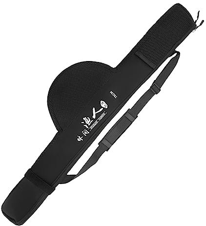 Sharplace Angelruten Koffer, Angelruten Tasche, Tragbar, mit Verstellbarem Schultergurt, Zusammenklappbarer Angelruten Koffer, Angelrolle, Aufbewahrungstasche F, 90CM