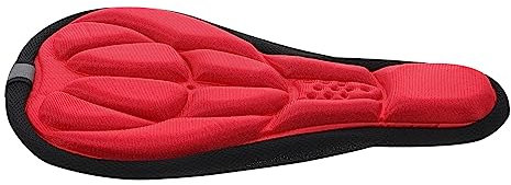 IMIKEYA 2stücke Bequeme Fahrradsattelbezüge Atmungsaktive Sattelschoner Für Mountainbikes Ergonomischer Sitzschutz Für Lange Fahrten Und Radreisen Rote Farbe Design