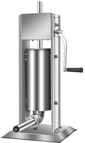URJWAN Insaccatrice Verticale per Salsicce, Insaccatrice Manuale per Salsicce, Macchina per Insaccatrice per Salsicce, con 4 Ugelli di Riempimento Tritacarne Manuale per Insaccatura di Salsicce,2L