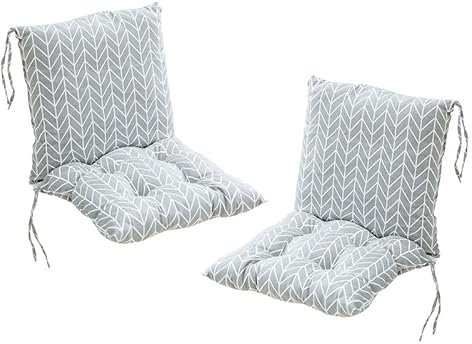 2er Set Niedriglehner Auflagen Set Stuhlauflage 40 * 80cm Sitzkissen Niederlehner Gartenstühle Sitzauflagen Stuhlkissen Abnehmbarem Rückenlehne Auflage