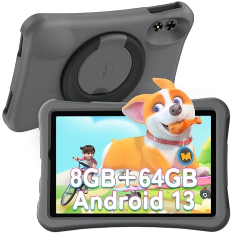 UMIDIGI Tablette pour Enfant 10,1 Android 13, G2 Tablette Enfant à partir de 3 Ans 8 Go (4+4) RAM + 64 Go de ROM/1 to, Protection des Yeux 1280 x 800 HD, WiFi6, 6000 mAh 8 MP + 8 MP avec étui