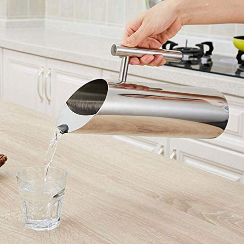 Jarra de agua de acero inoxidable de 2L,Jarra de agua de gran capacidad con protector de hielo Jarra de agua fría para el hogar Hotel