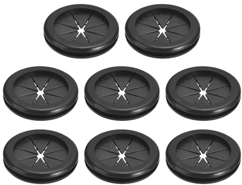 QUARKZMAN 8 Stück Kabeldurchführung Gummitülle rund (35mm) ID (40mm) Bohrloch Doppelseitige Firewall Karosseriestopfen Blindstopfen Gummi, Schwarz