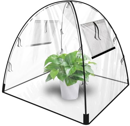 Mini Serra da Balcone in PVC Trasparente, Pop-Up Piccola Tenda da Coltivazione, 56 x 56 x 56 cm, Mini Serra da Giardino per Interni Esterni Impermeabile, per Verdure, Piante, Fiori