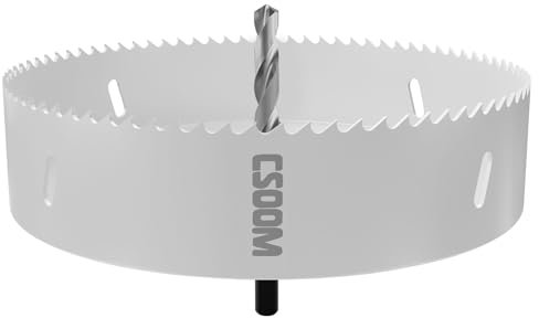 CSOOM 200 mm M42 hålsåg, vit, för borrverktyg i trä, plast, gipsskivor och plåt