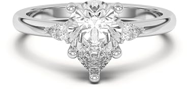 Molioaki Damen-Verlobungsring, Antragsring, 925 Sterling Silber/9K/14K/18K Gold, Ehering, 1.11–3.11 Karat, 5A-Zirkonia, Personalisierte Individuelle Gravur Ring