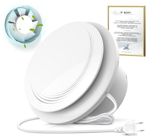 SLUELI Ventilatore da bagno 100 mm, ventola di scarico migliorata, ≤ 34 dB, a basso rumore, IPX4, impermeabile, per bagno, cucina, garage, semplice