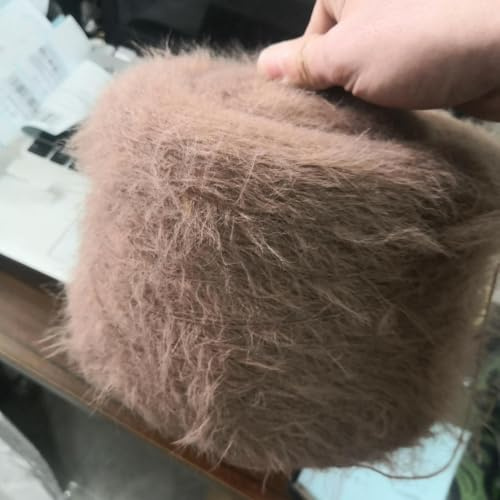LOUKEKE 500g Wollplüschgarn - bauschige Mohair-Langhaarfäden zum Stricken und Häkeln, weich für Herbst/Winter