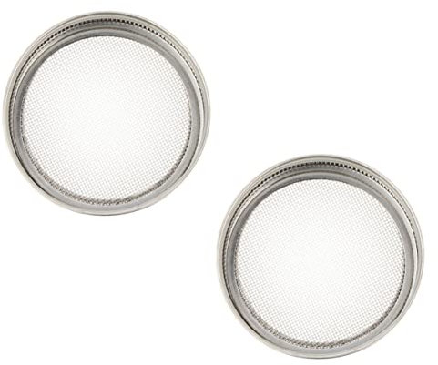 BESPORTBLE 2stücke Edelstahl Sprouting Jar Deckel Keimglas Siebdeckel Für Weckgläser Vielseitiger Edelstahl Sprout Lid Strainer Für Einmachgläser Zum Keimen Und Abseihen Von Flüssigkeiten