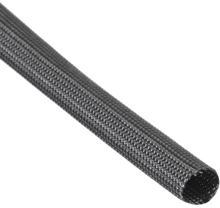 sourcing map Insulation Cable Protector, 33ft-10mm High Temp Fiberglass Sleeve Black