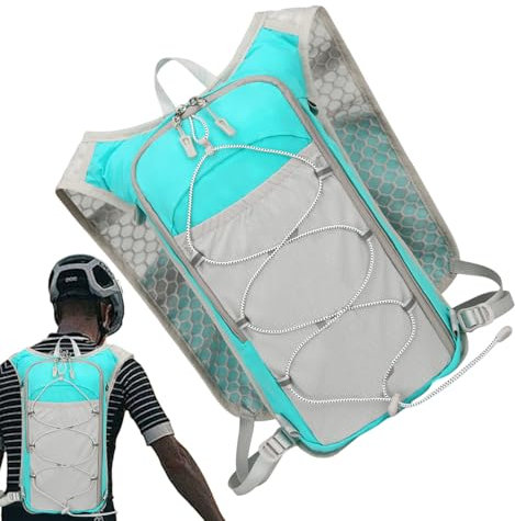 Trinkrucksack zum Laufen, Joggen, Tagesrucksack mit Taschen, reflektierender Trinkrucksack mit verstellbaren Trägern zum Laufen, Wandern, Radfahren, Klettern, Camping, Radfahren