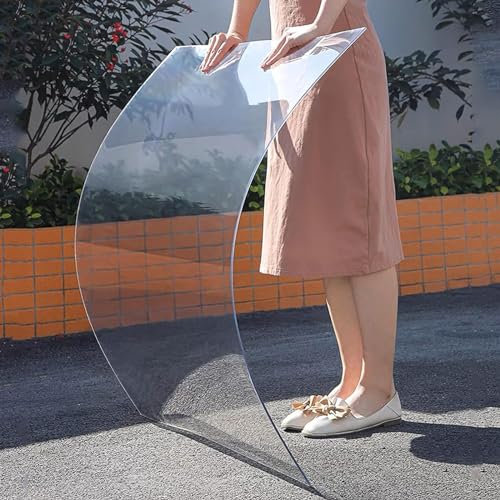 Placa acrílica transparente – Lámina de plástico de policarbonato irrompible resistente a los rayos UV para cobertizo de jardín, techo de invernadero personalizable (1,22 x 1 m)