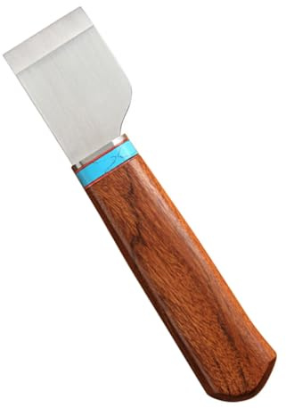 Gadpiparty Cortador de Cuero con Mango de Madera Resistente para Diy Herramienta Práctica y Duradera para Cortar y Recortar Piel Diseño Ergonómico para Control Preciso