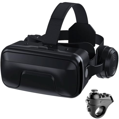 3D VR Gafas de Realidad Virtual, Gafas VR Auriculares con Lentes HD Anti luz Azul, Compatible con Smartphones de 4,7–6,6 Pulgadas, por Android/Phone, Regalo para niños y Familia(A)