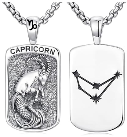 PROESS Sternzeichen Halskette 925 Sterling Silber 12 Sternbilder Anhänger Horoskop Astrologie Halsketten Sternzeichen Schmuck Geschenke für Frauen Männer