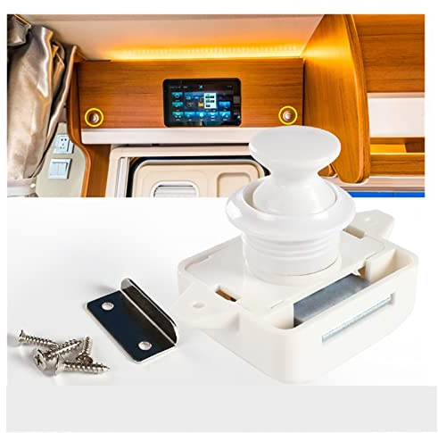 10 Pezzi/scatola Diametro 26 Mm Camper Porta Armadietto Serratura RV Caravan Barca Cassetto Serratura Fibbia Mobili Ferramenteria E Attrezzi per Roulotte e Barche(All white)