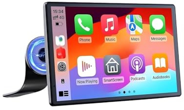 Tablette de Voiture Écran CarPlay 8 Pouces, caméra de recul, Navigation GPS sans Fil Compatible pour Apple et Android Auto