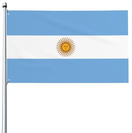 Bandiera argentina Stampa Bandiera 3x5 Ft Banner Decorativo Giardino Cortile Saluto Striscione, Decorazione per Interni Esterni Feste