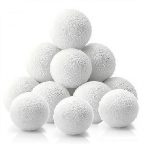 Boule D'élimination D'écume, 7.5 cm Flottant Absorbeur d'éponge de Piscine, Absorbeurs de Piscine Réutilisables, Eponge Anti Mousse Spa, Boules Absorbantes pour Spas, Piscine, Bains à Remous (12PCS)